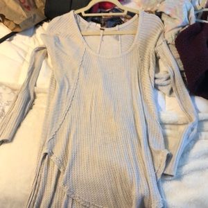 Free people white thermal sweater